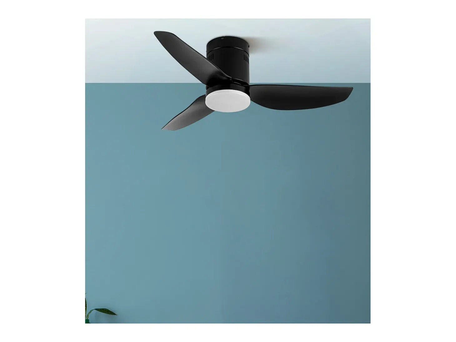 Ventilador Dc Borax Negro Led 20w Y Memoria De Color