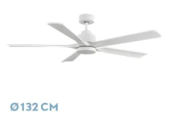 Ventilador Dc Cairo Blanco Led Integrado Con 3 Posiciones