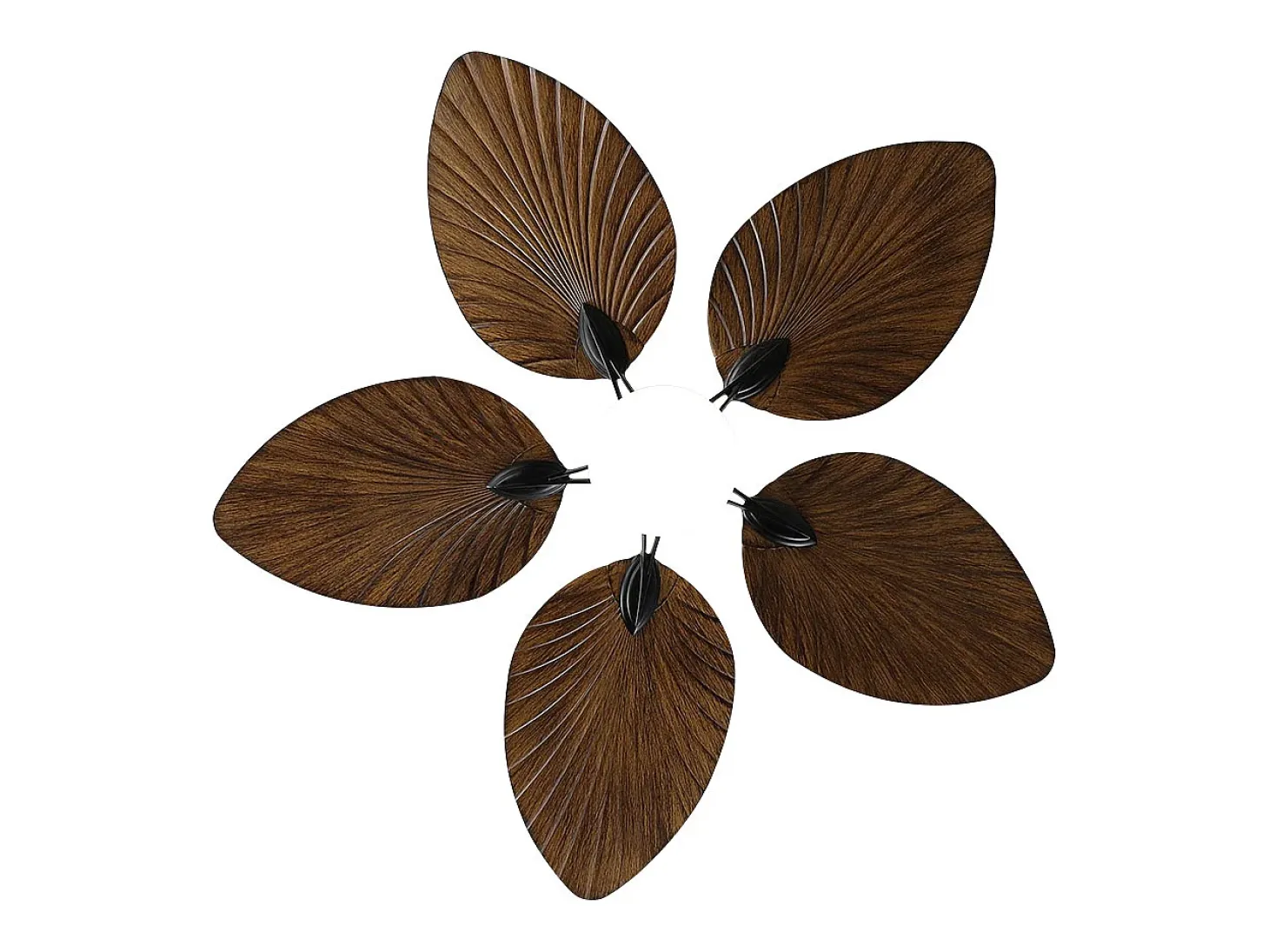 Ventilador Dc Colla Negro 5 Aspas Led Memoria De Color