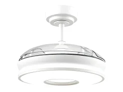 Ventilador Dc Dani S Blanco Led 3 Temperaturas Y Temporizador