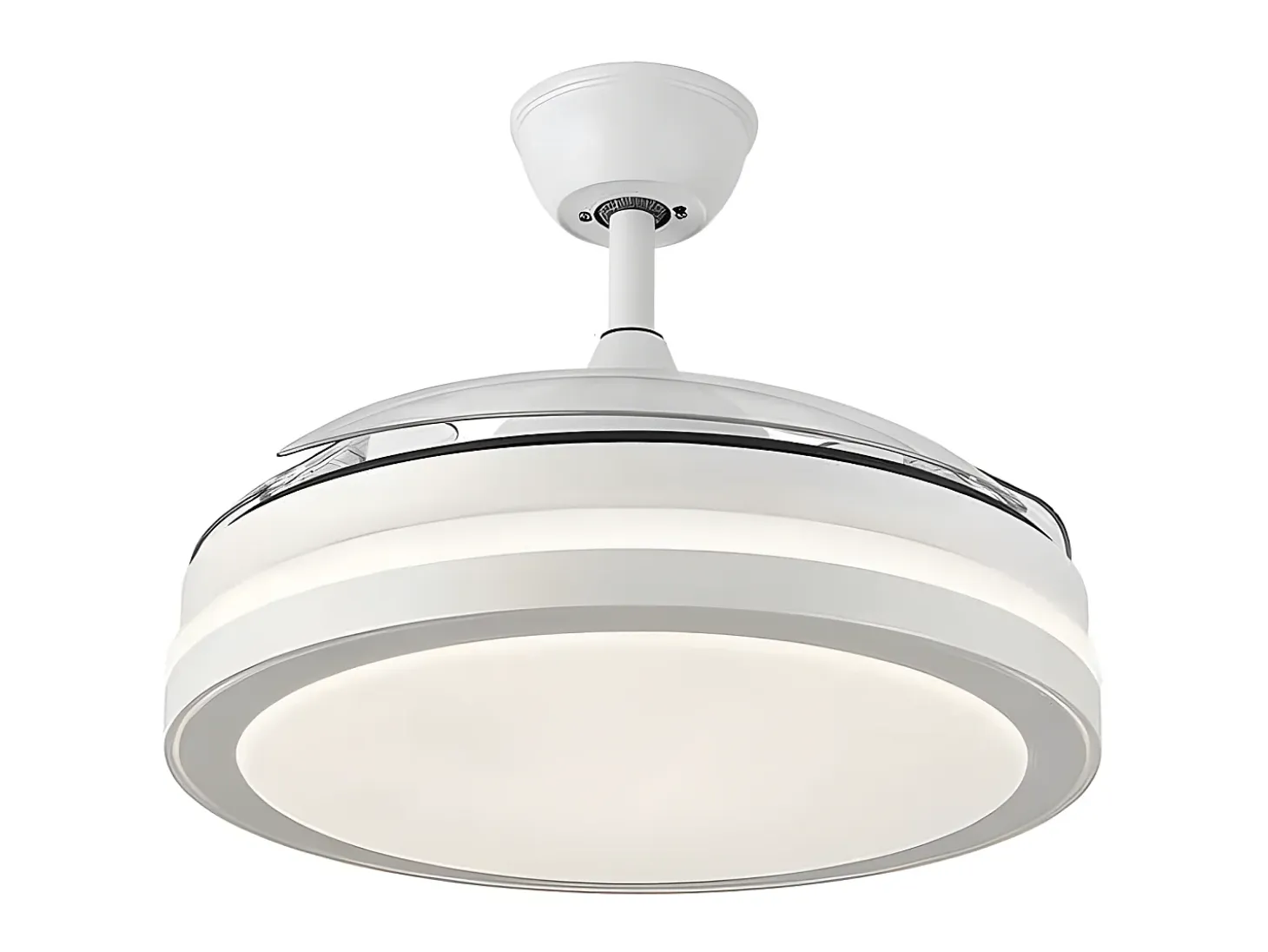Ventilador Dc Esparta L Blanco Led 3 Temperaturas Y Control Remoto