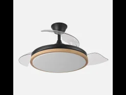 Ventilador Dc Evros L Negro Led Control Remoto Y Memoria Color