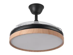 Ventilador Dc Evros L Negro Led Control Remoto Y Memoria Color
