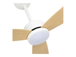 Ventilador Dc Genil Blanco Haya Led 3 Temperaturas Memoria Color