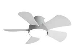 Ventilador Dc Gregario Gris Led 25w Cct Y Control Remoto
