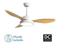 Ventilador Dc Hayate L Blanco Haya Led Memoria De Color Y Temporizador