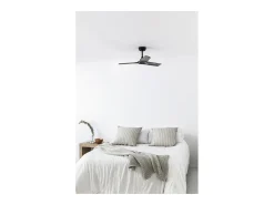 Ventilador Dc Heywood S Negro Mate Temporizador Control Remoto Faro