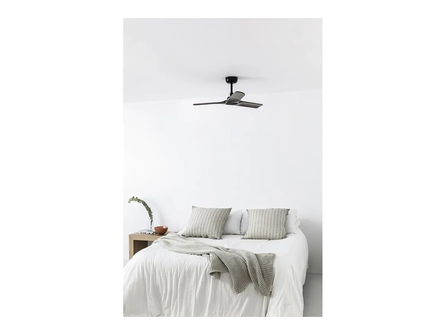 Ventilador Dc Heywood S Negro Mate Temporizador Control Remoto Faro