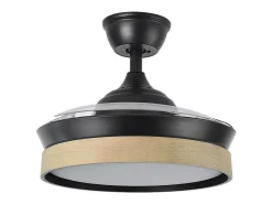 Ventilador Dc Iglu S Negro Led 3 Temperaturas Y Control Remoto