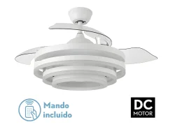 Ventilador Dc Kai Blanco Led Cct Regulable Con Mando A Distancia