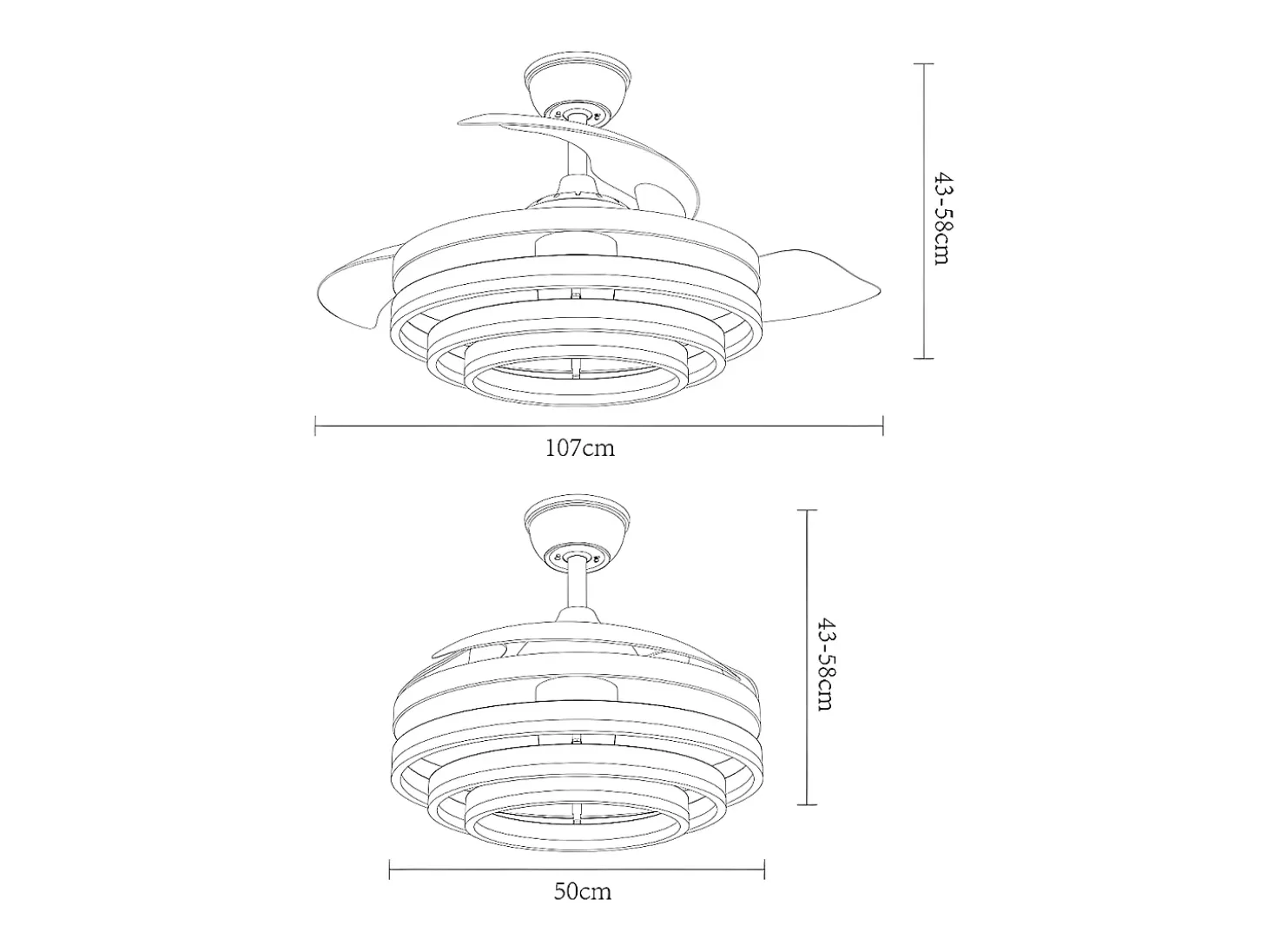 Ventilador Dc Kai Blanco Led Cct Regulable Con Mando A Distancia