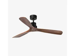 Ventilador Dc Lantau L Negro Nogal Control Remoto Funcion Inversa Faro