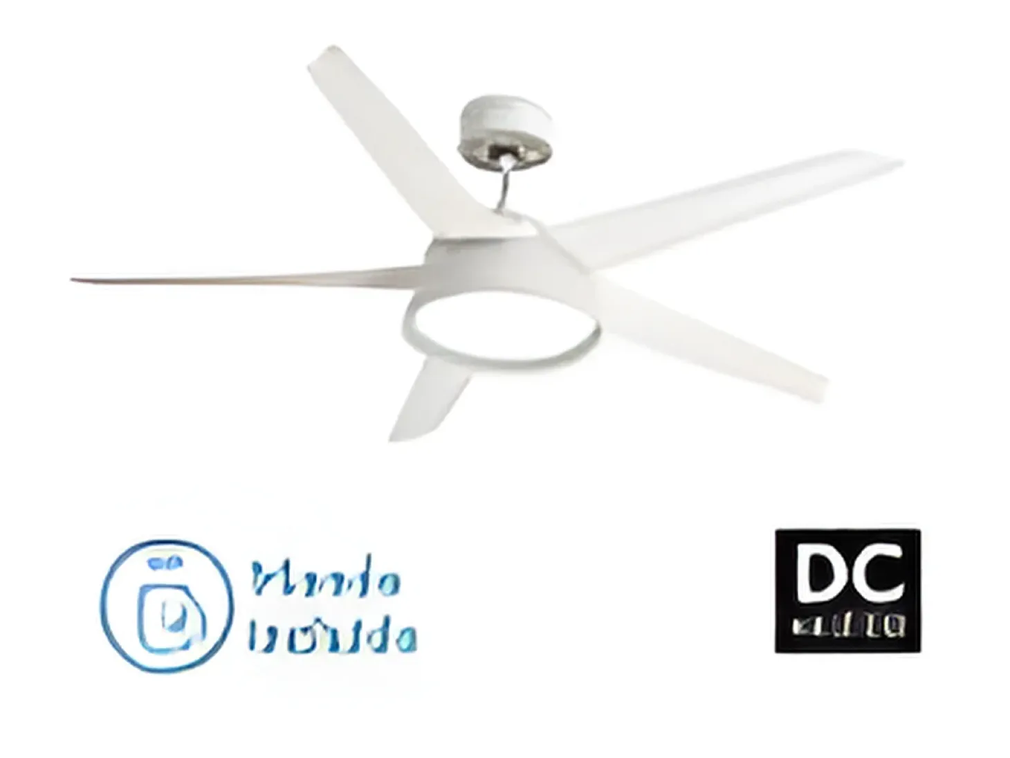 Ventilador Dc Lebeche Blanco Led 3 Temperaturas Control Remoto