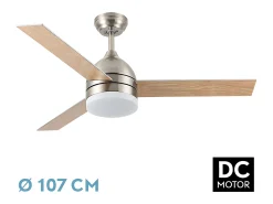 Ventilador Dc Legio Niquel Temperatura Regulable Mando Distancia