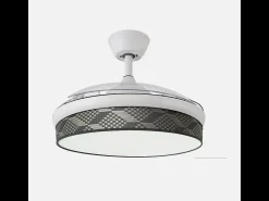 Ventilador Dc Moda Blanco Gris Mando Distancia Funcion Inversa