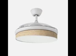 Ventilador Dc Moda Blanco Beis Mando Distancia Funcion Inversa