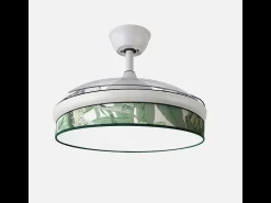 Ventilador Dc Moda Blanco Verde Mando Distancia Funcion Inversa