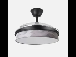 Ventilador Dc Moda Negro Gris Control Remoto Cct Regulable
