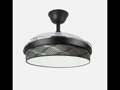 Ventilador Dc Moda Negro Gris Mando Distancia Funcion Inversa