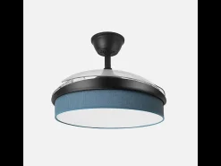 Ventilador DC Moda negro/azul LED 91 cm con mando
