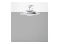 Ventilador DC Moda negro/hoja verde LED 91 cm con mando y memoria