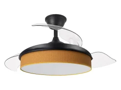 Ventilador DC Moda negro/naranja LED 91 cm con mando