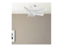 Ventilador Dc Neutron Blanco Led 3 Posiciones Y Mando A Distancia