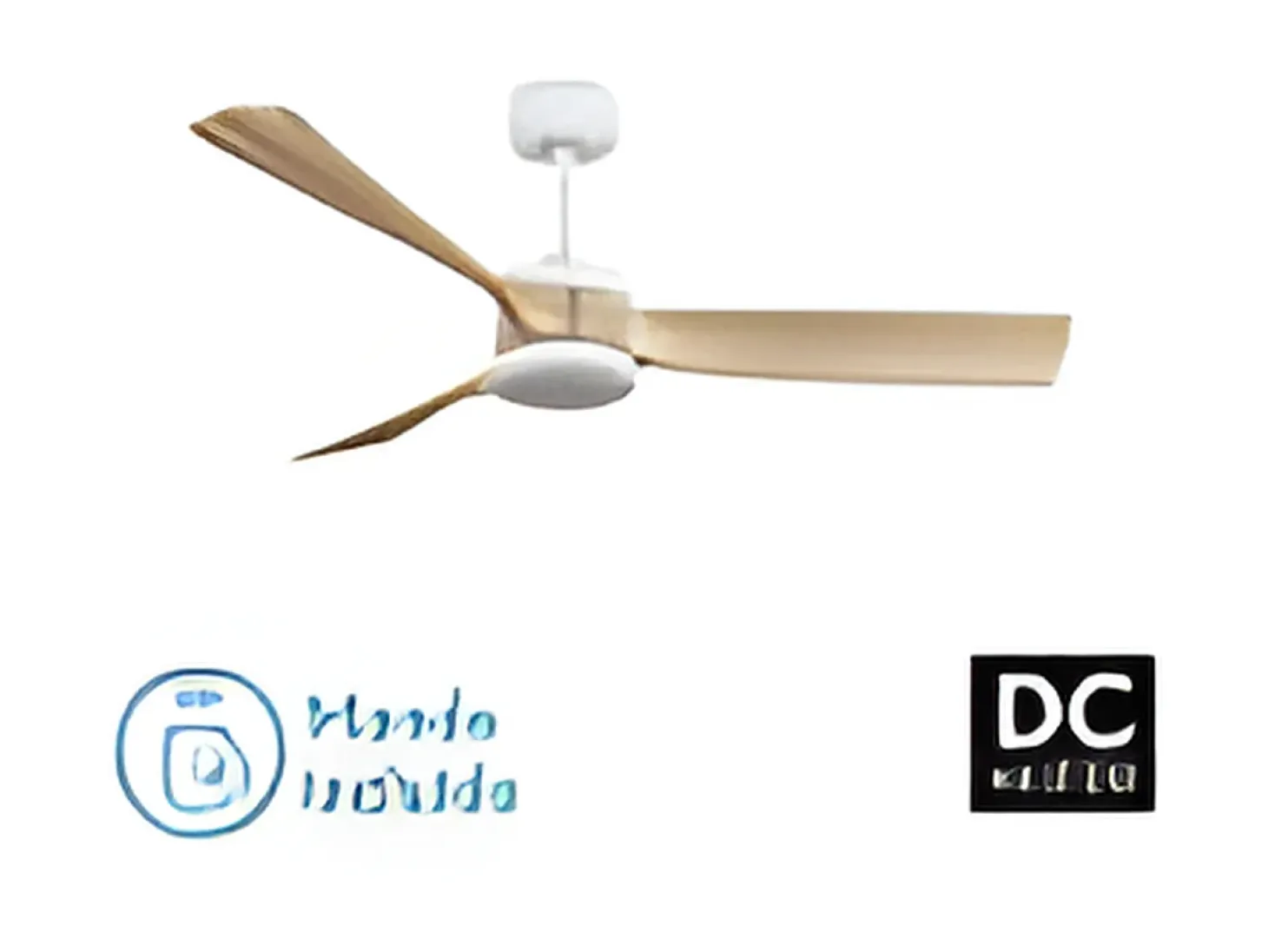Ventilador Dc Oriente Blanco Led 3 Temperaturas Y Control Remoto