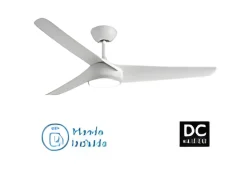 Ventilador Dc Patras Blanco Led Con Memoria De Color