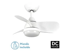 Ventilador Dc Pirdo Blanco Led 24w Con 3 Temperaturas