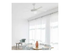 Ventilador Dc Saona G Blanco Led Dimable Temporizador Cct Regulable Faro