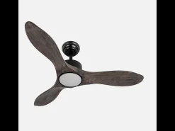 Ventilador Dc Segre Negro Led Dimable Con Memoria Color