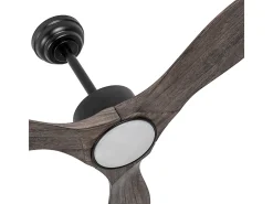 Ventilador Dc Segre Negro Led Dimable Con Memoria Color