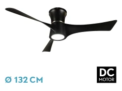 Ventilador Dc Tianas Negro Led Mando A Distancia Intensidad Regulable