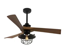 Ventilador Dc Vulturno Negro E27 Control Remoto Con Temporizador