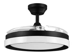 Ventilador Dc Zenit Negro Led Con Memoria Y Control Remoto