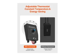 Ventilador de Extracción de Ático SucceBuy, Ventilador Axial, 30,5 cm, 36,8 m³/min con Termostato Ajustable