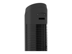 Ventilador de pedestal 3 velocidades, oscilación 70°, diseño compacto, 45 W, ABS, negro (31,5x31,5x117cm)