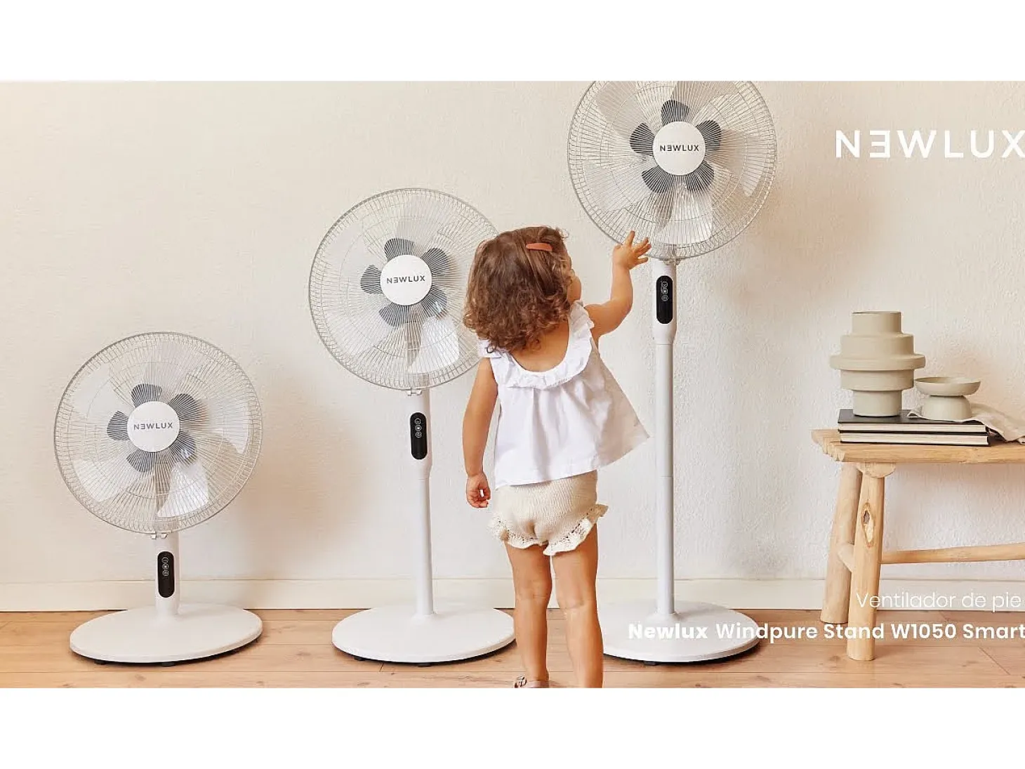 Ventilador de Pie Smart W1050 Blanco - Newlux