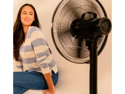 Ventilador de pie Cecotec EnergySilence 555 2 in 1 Smart XL 55W 2 en 1 negro