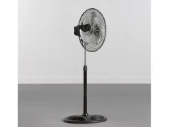 Ventilador de Pie Ø45cm 75W 3 Velocidades Industrial Negro Raydan Home