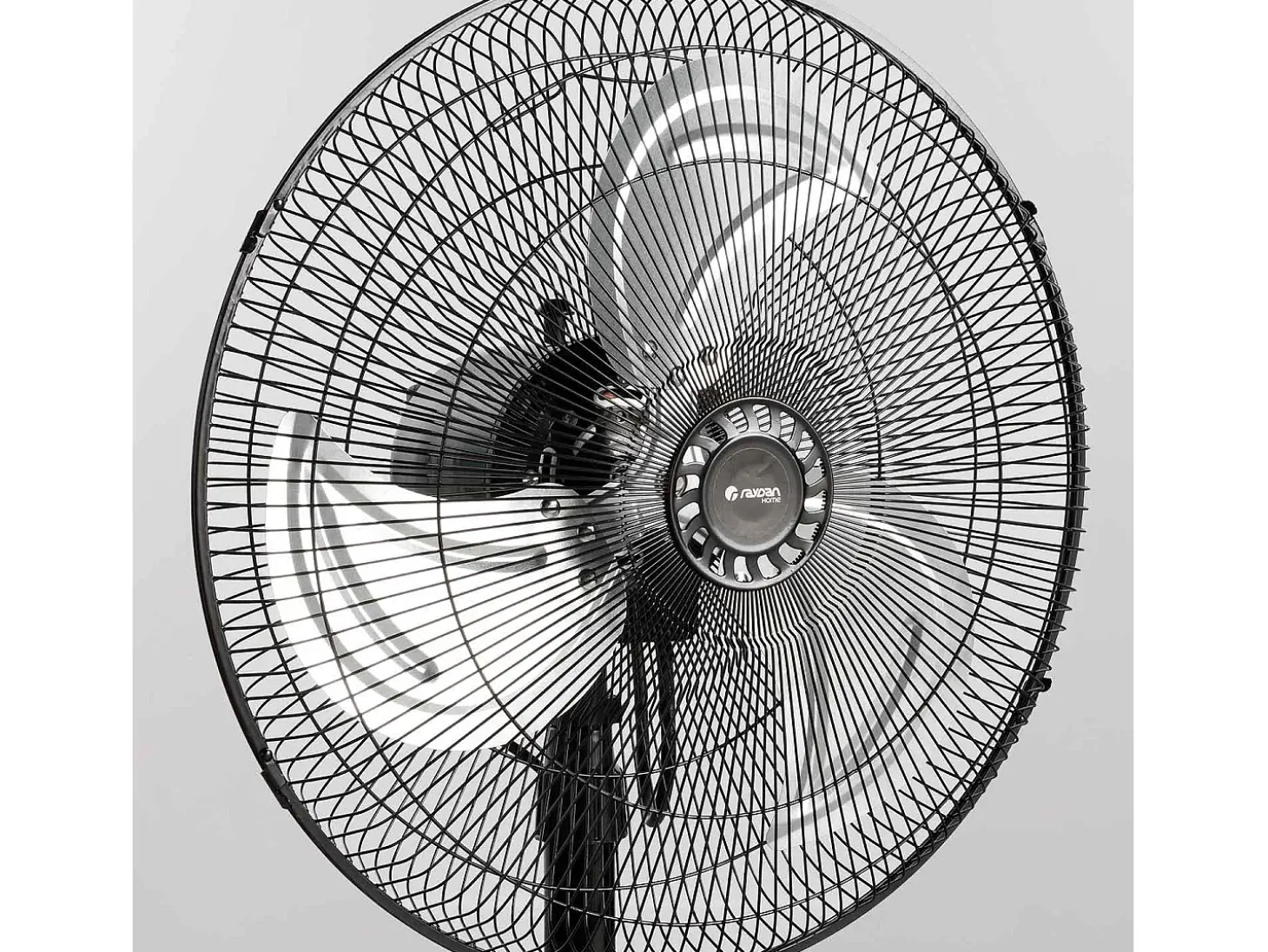 Ventilador de Pie Ø45cm 75W 3 Velocidades Industrial Negro Raydan Home