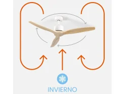 Ventilador de Techo 3 Aspas 55W 6 Velocidades Nebraska Dayron