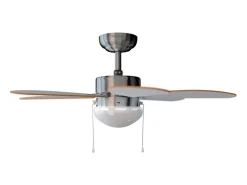 Ventilador de techo Cecotec EnergySilence Aero 350 50W 6 aspas reversibles blanco/marrón