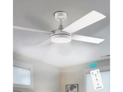 Ventilador de techo Cecotec EnergySilence Aero 5200 White Line 60W 4 aspas negro Ø132 cm
