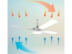 Ventilador de techo Cecotec EnergySilence Aero 5200 White Line 60W 4 aspas negro Ø132 cm