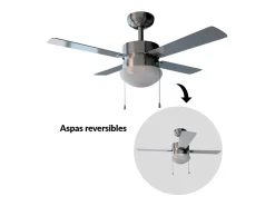 Ventilador de techo Cecotec EnergySilence Aero 450 50W 4 aspas reversibles blanco/gris