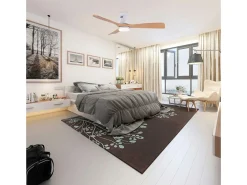 Ventilador de techo Cefiro On Bel Air 40W 3 aspas con luz LED blanco/haya Ø130 cm