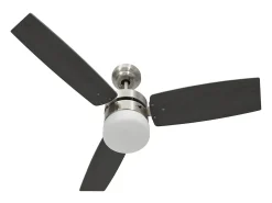 Ventilador de techo con luz con mando marrón oscuro 108 cm ES688622