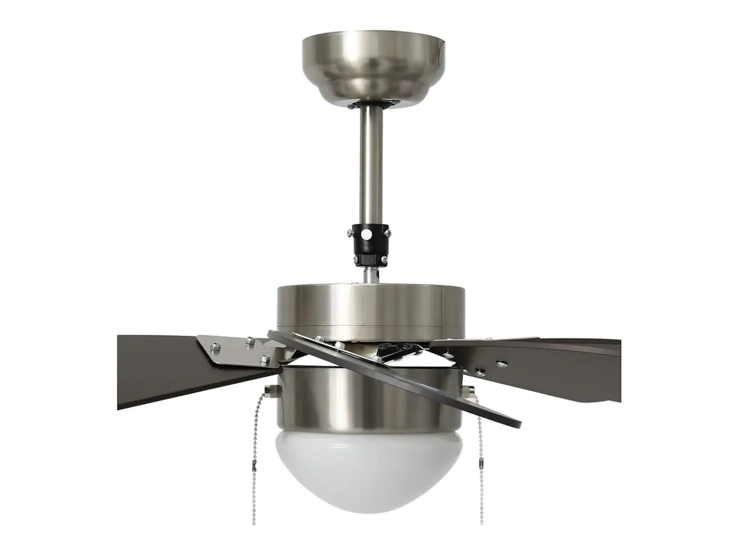 Ventilador de techo con lámpara marrón oscuro 76 cm